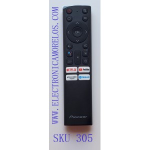 CONTROL REMOTO ORIGINAL PARA SMART TV PIONEER ((NUEVO)) COMANDO DE VOZ / NUMERO DE PARTE 06-B86W21 / Z01000-M212012(210624K74)-000622 / 06-B86W21-PI01MS / MODELOS PLE-50A10UHD / PLE 55A10UHD
